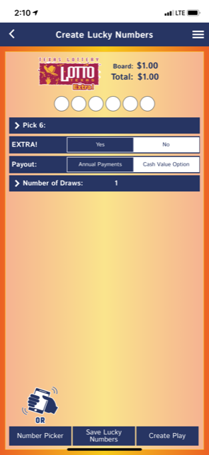 Mobile lottery ticket scanner / Winning lotto numbers az