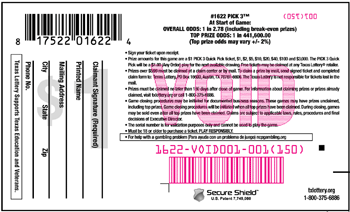 Image of Back of Pick 3™ Ticket