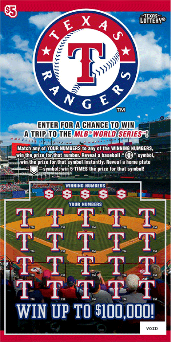 Image of Front of Texas Rangers&trade; Ticket