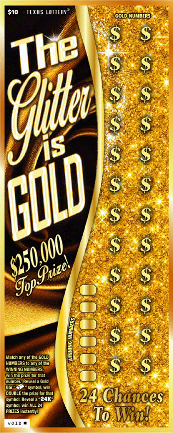 Image of Front of The Glitter Is Gold Ticket