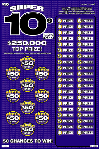 Image of Front of Super 10s Super Ticket Ticket