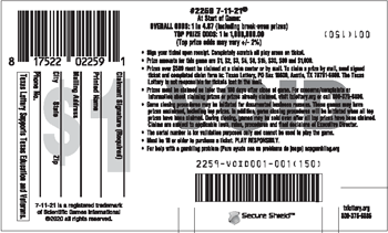Image of Back of 7-11-21® Ticket