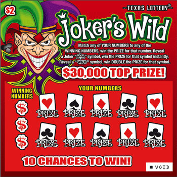 Image of Front of Joker's Wild Ticket