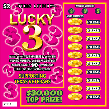 Image of Front of Lucky 3 Ticket