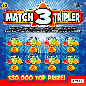 Image of Front of Match 3 Tripler Ticket