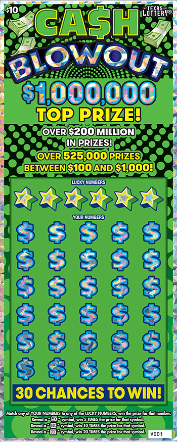 Image of Front of Ca$h Blowout Ticket