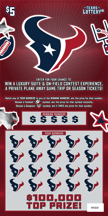 Image of Front of Houston Texans Ticket