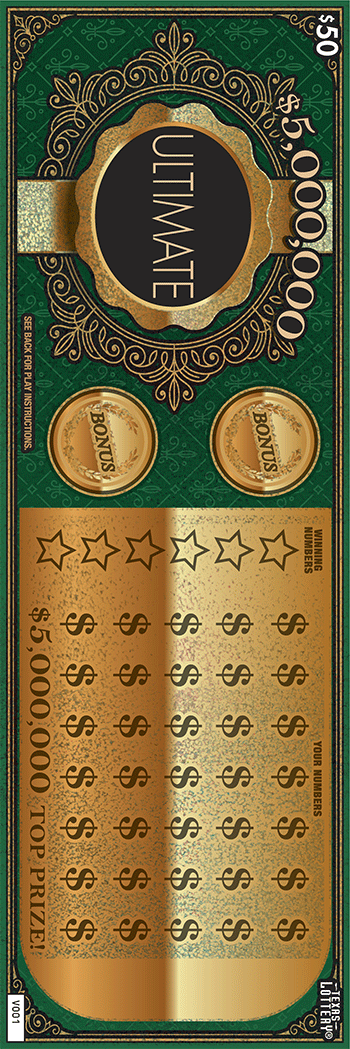 Image of Front of $5,000,000 Ultimate Ticket