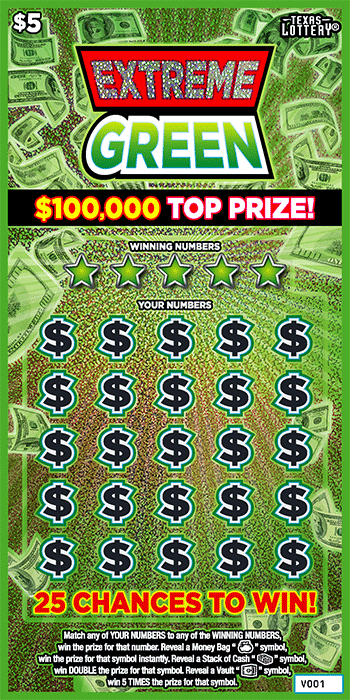 Image of Front of Extreme Green Ticket