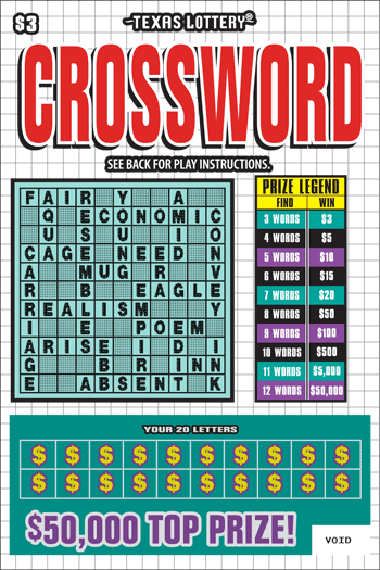 Image of Front of Crossword Ticket