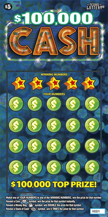 Image of Front of $100,000 Cash Ticket