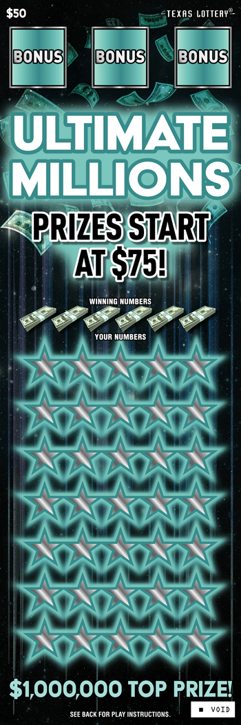 Image of Front of Ultimate Millions Ticket