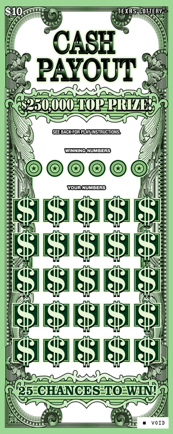 Image of Front of Cash Payout Ticket
