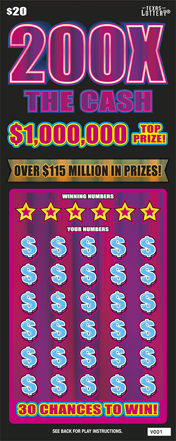 Image of Front of 200X The Cash Ticket