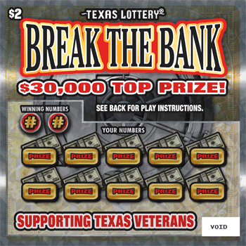 Image of Front of Break the Bank Ticket