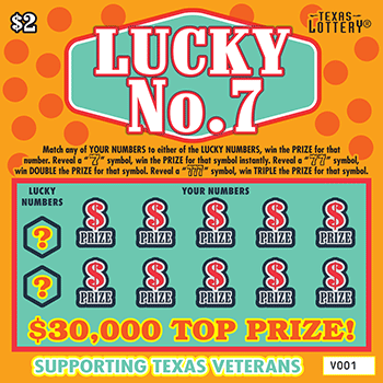 Image of Front of Lucky No. 7 Ticket