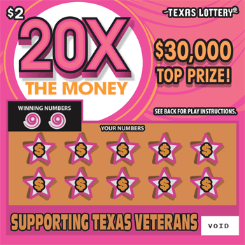 Image of Front of 20X The Money Ticket