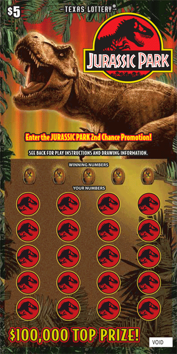 Image of Front of Jurassic Park Ticket