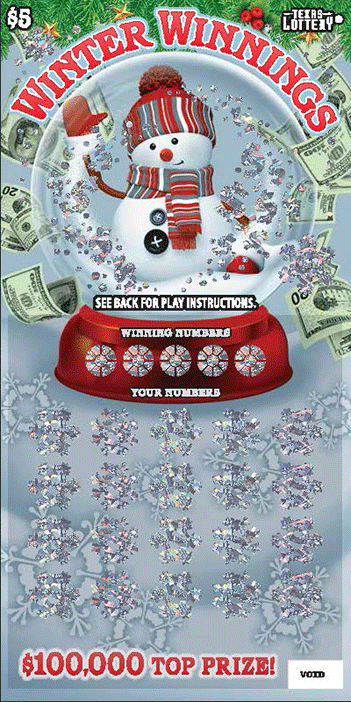 Image of Front of Winter Winnings Ticket