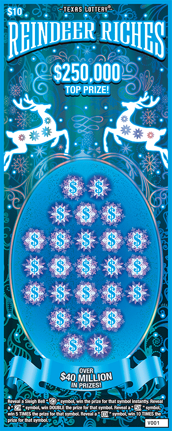 Image of Front of Reindeer Riches Ticket