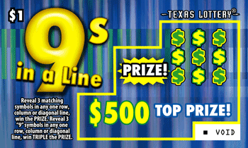 Image of Front of 9s In A Line Ticket