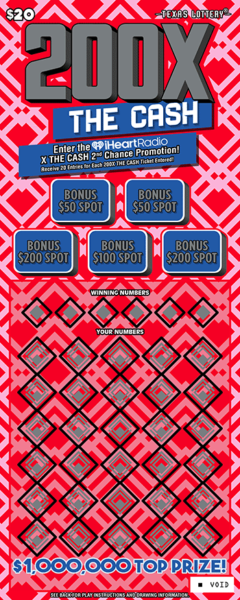 Image of Front of 200X The Cash Ticket