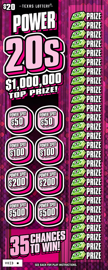 Image of Front of Power 20s Ticket