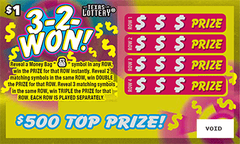 Image of Front of 3-2 Won! Ticket