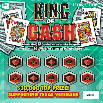 Image of Front of King of Cash Ticket