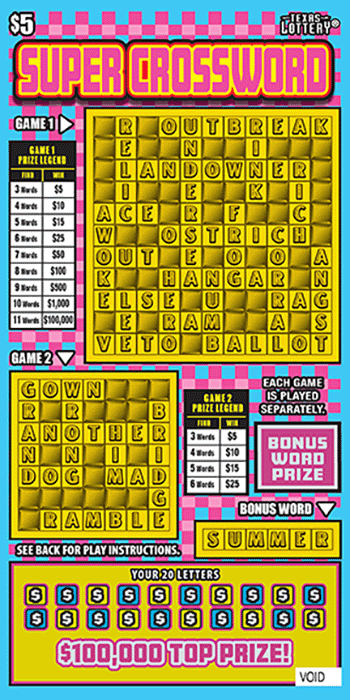 Image of Front of Super Crossword Ticket