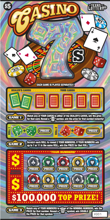 Image of Front of Casino 7s Ticket