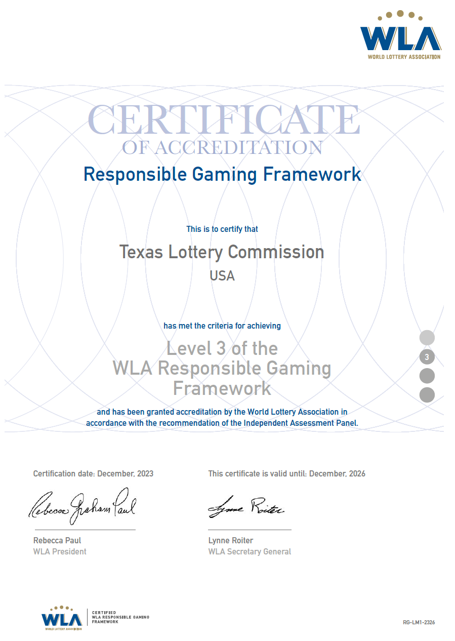 WLA Certificate